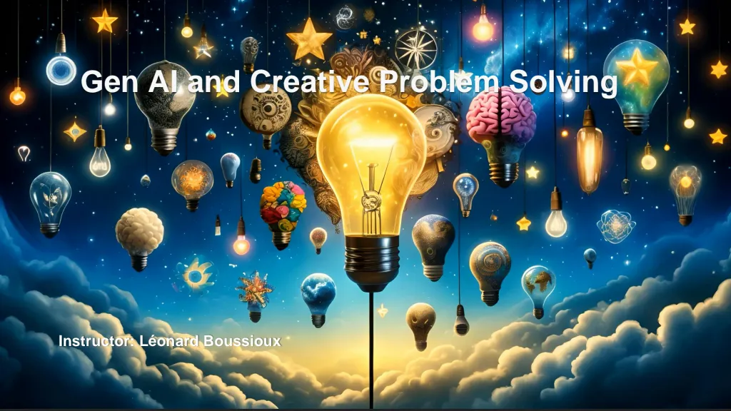 GenAI 2: GenAI & Creative Problem-Solving