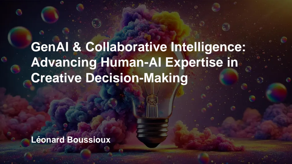 GenAI 3: Human-AI Collaborative Intelligence