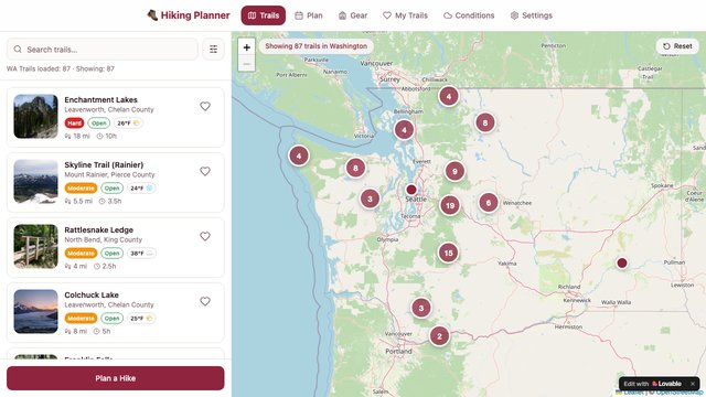 Seattle Hiking Planner — built by Yinglin Zhen
